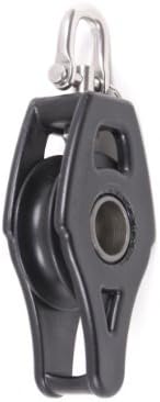 Nautos #92040-Organic line-SINGLE SWIVEL WITH BECKET - 40 mm sheave diameter-Aluminum & composite for less friction and high resistance. Sailboat hardware