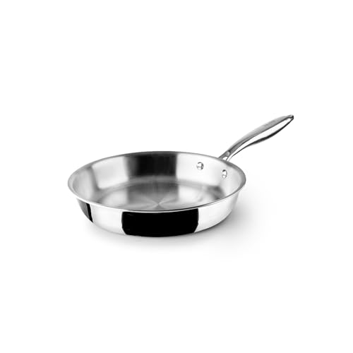 Sarten tricapa triply Natural, 20 cms, Acero inoxidable, Apto para induccion, sin antiadherente