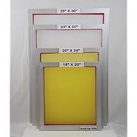 Gold-Up 6-Pack Aluminum Silk Screen Printing Screens – 23x31 Inch, 305 Yellow Mesh