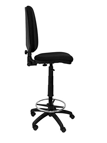 Piqueras-y-Crespo-T04CP-Sgabello-ergonomico-Altezza-Regolabile-e-Anello-poggiapiedi-Nero