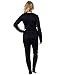 Cuddl Duds Women's Winter Thermal Long underwear base layering set, DeepBlack-M
