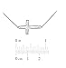 Silver Sideways Cross Pendant Necklace .925 Sterling Silver Women's 16