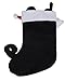 Clever Creations 1 Pack Classic Christmas Stocking Hanging Decoration, 17 Inches Large Size Plush Gift for Family Holiday Party, Black Cat