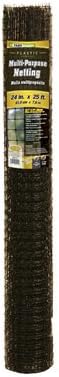 Midwest Air Tech 889522A 2' x 25', 3/4" x 1" Mesh, Black, PVC Netting / Fencing - Quantity 7 Rolls