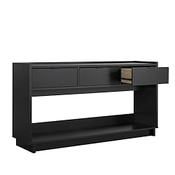 Prepac Black Simply Modern Entryway Table, Narrow