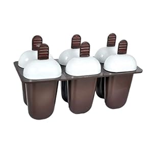 Krifton Plastic Ice Candy Kulfi Popsicle Maker Moulds Set with 6 Cups (Multicolour)