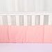 Habibee Baby Breathable Cotton Crib Bumper Pads for Standard Cribs Machine Washable Padded Crib, Pink, 4-Pieces