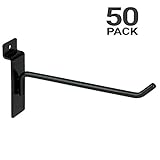 Only Hangers 6" Black Slatwall Hooks