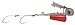 Pro-Troll Fishing Products Roto-Chip Bait Holder with EChip, Size 5A, Clear Red Fin