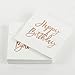 Andaz Press Rose Gold Foil Lunch Napkins, Happy Birthday, 6.5-inch, 50-Pack, Modern Party Tableware Décor For Happy Birthday Party, Disposable Party Napkins In Bulk