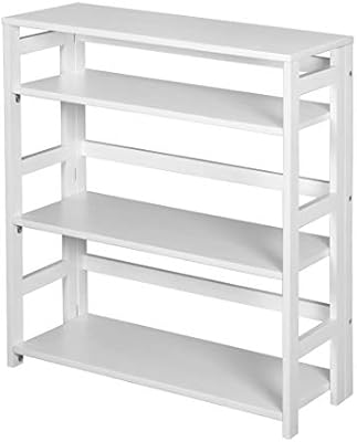 Amazon Com Regency Flip Flop Folding Bookcase 34 X 30 White Furniture Decor