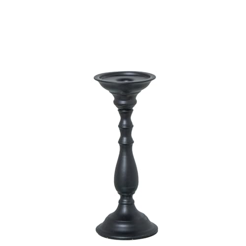 CANDELABRO METAL 25CM NEGRO_°9,5X25CM