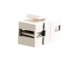 C2G / Cables To Go 28748 Snap-In USB A/A Female Keystone Insert Module (White)