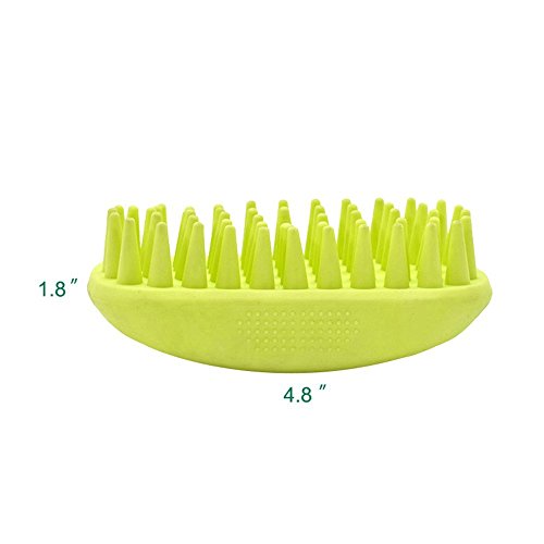 Okared Pet Shampoo Brush for Pets Dogs Cats, Anti-skid Rubber Dog Cat Pet Grooming Shower Bath Brush Massage Comb (Orange)