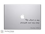 #2 the Lord Is My Strength and My Song Exodus 15:2 Text Bible Verse Vinyl Car Sticker Silhouette Keypad Track Pad Decal Laptop Skin Ipad Macbook Window Truck Motorcycle