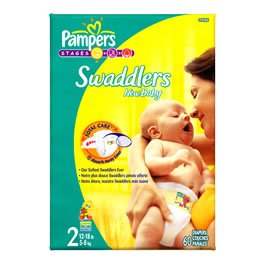 Pampers sesame beginners swaddlers diapers - size 2 - mega (037000063940)