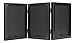 Golden State Art, 5x7 Three Picture Frame Trifold Hinged Photo Frame with 3 Openings, Desk Top Family Picture Collage, with Real Glass (5x7 Triple, Black, 1-Pack)