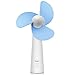 CestMall Mini Handheld Fan, USB Powered Electric Fan for Home Office Travel Camping Fishing, Soft Sponge Desk Fan for Kids (Blue)