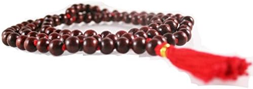 108 Buddhist Mala Beads - Meditation Prayer Necklace / Bracelet (Rosewood, 6 MM)