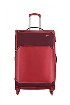 VIP Beat Strolly Fabric 56 cm Large 4 Wheel Red Suitcase