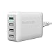 USB Fast Charger RAVPower 40W 4-Port QC 3.0 Fast Charger Desktop Charging Station Compatible Galaxy S9 S8 S7 Note 8, Compatible iPhone Xs XS Max XR X 8 7 Plus, iPad, Pixel, LG, Nexus 6, HTC (Black)