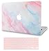 LuvCase 2 in 1 Rubberized Hard Shell Case with Keyboard Cover Compatible MacBook Air 13 Inch 2019/2018 New Version A1932 Retina (Touch ID) (Pale Pink Mist)