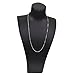 AmyRT Jewelry 2mm Titanium Steel Silver Singapore Chain Necklaces for Women 16 to 30 in