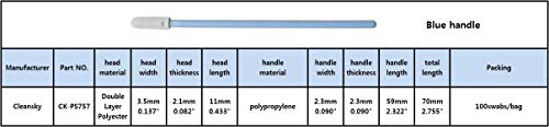 31O1BGJJDmL 100pcs 2.75" Cleanroom Lint Free Polyester Swabs with Flexible Handle Cleaning for Electronics, and The Details of Parts and Assemblies in Small Hole and Groove Space CK-PS757 - Image 3