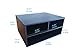 JulieHome Wood Two-Tier Printer Fax Stands Shelf Paper Organizer for Home Office，Black