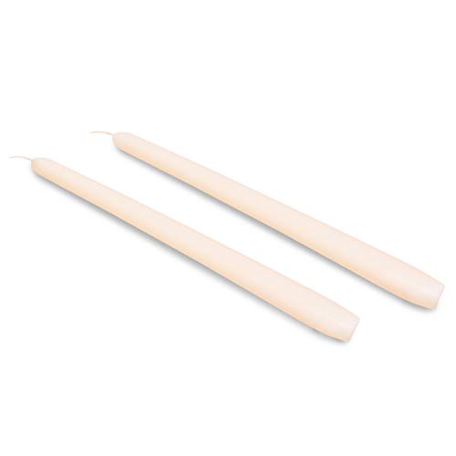 Exquizite Ivory Taper Candles 16 Pack Dripless Taper Candles 10 inch Tall, 3/4 inch Thick