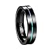 TIGRADE 5mm 7mm 9mm Rainbow Titanium Ring Colorful Thin Groove Wedding Band Couple Rings Size 3-14.5