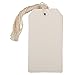 JAM PAPER Gift Tags with String - Medium - 4 3/4 x 2 3/8 - White - 10/Pack