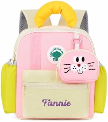 Mochila Personalizada Infantil con Nombre Mochila de Setas para Guardería y Preescolar Mochila Escolar con Bolsito Regalos para Niños y Niñas (#1)