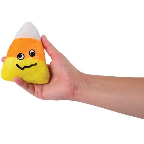 Set of 4 (Four) Adorable Plush Candy Corn- Fun Halloween Party Favor / Goody Bag Addition