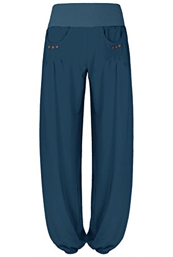 Baishenggt women s button deco harem pants with side pockets x-la…