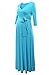 Liu & Qu Women's Draped 3/4 Sleeve Maxi Maternity Dress Front Tie Nursing Wrap Dresses Vestido Clothes