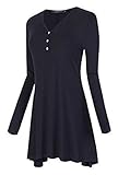 Urban CoCo Women's Casual Long Sleeve Button Design Tunic Top