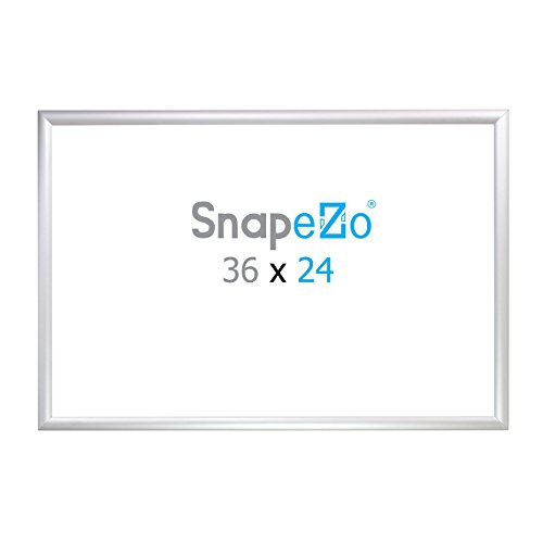 image for SnapeZo Movie Poster Frame 24x36 Inches, Silver 1.2