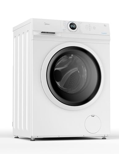 Midea 6KG Front Load Washing Machine with Lunar Dial, 1000 RPM, 15 Programs, Fully Automatic Washer, Digital LED Display, Child Lock, Mute Function, 90° Hygiene, MF100W60WGCC