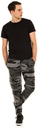 Royal Blue Apparel Men's Skinny Moto FT Jogger (Black Camo, Large)