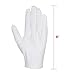 Cotton Gloves, Anezus 3 Pairs White Cotton Gloves Cloth Serving Gloves for Eczema Moisturizing Dry Hands Coin Jewelry Silver Archival Costume Inspection, Medium Size