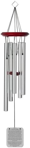 Chimesofyourlife rb-dog-19 Dog Rainbow Bridge Poem Pet Memorial Wind Chime, 19-Inch, Silver