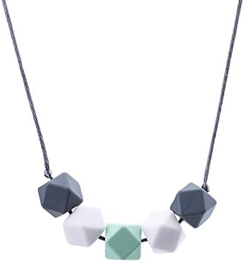 Corewill Baby Silicone Teething Teether Necklace for Mom Breastfeeding Nursing Necklace Soothes Aching Gums