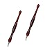 CJESLNA 2 Pack Practical Nail Art Tools Pedicure Cuticle Trimmer Dead Skin Callus Removal Fork Brown