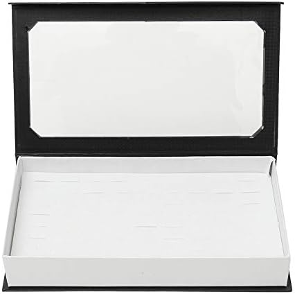 gainvictorlf Fashion Rectangle Box Jewelry Display Tray Holder 72 Holes Rings Storage Case - White
