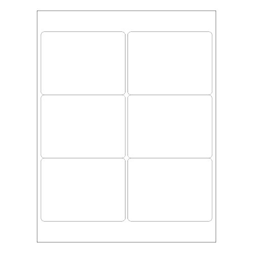 30 Large Beer Bottle White Vinyl Printable Labels, 4x3 inches, Weatherproof and Waterproof