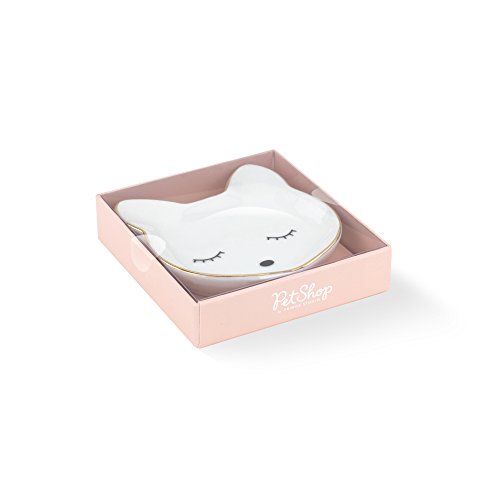 FRINGE STUDIO Cat Face Sculpted Head Ceramic Tray (705004)