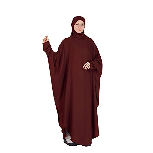 Women's Muslim Islam Pure Color Summer Ventilative Abaya Long Sleeve Dress,Muslim  Prayer Clothes Ramadan Festival(Red,XX-Large) in Saudi Arabia | Whizz