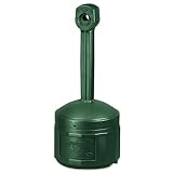 Justrite 26800G Cease-Fire Forest Green Cigarette Butt Receptacle