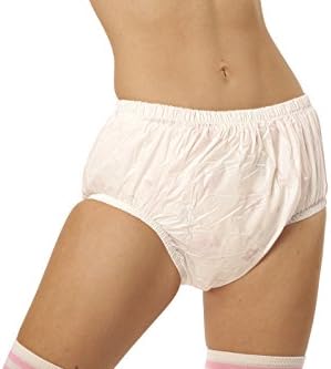 Adult Baby Diaper Lover ASC White Plastic Diaper Covers (X-Small)